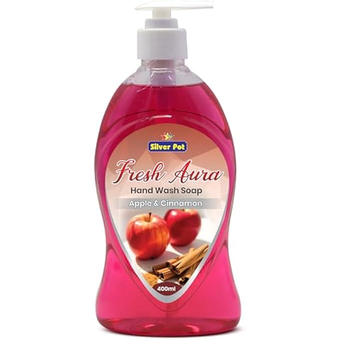 Silver Pot FRESH APPLE CINNAMON HAND WASH  400ML  GENTLE MOISTURIZING FORMULA WITH REFRESHING APPLE CINNAMON SCENT, EFFECTIVE GERM PROTECTION AND DAILY HYGIENE - Image 1